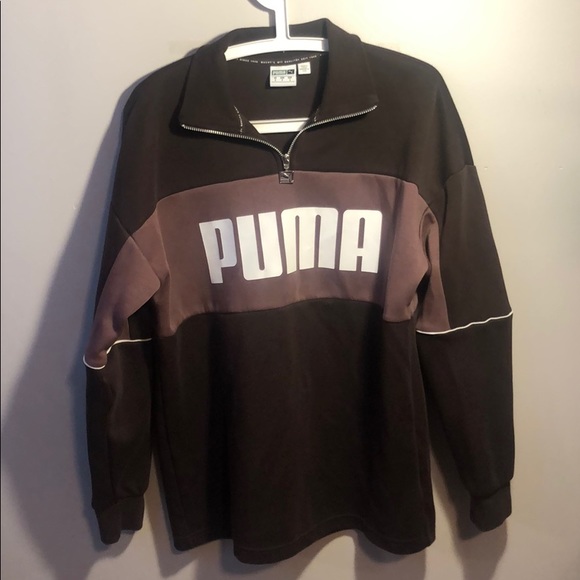 PUMA  brown sweatshirt - Picture 1 of 3